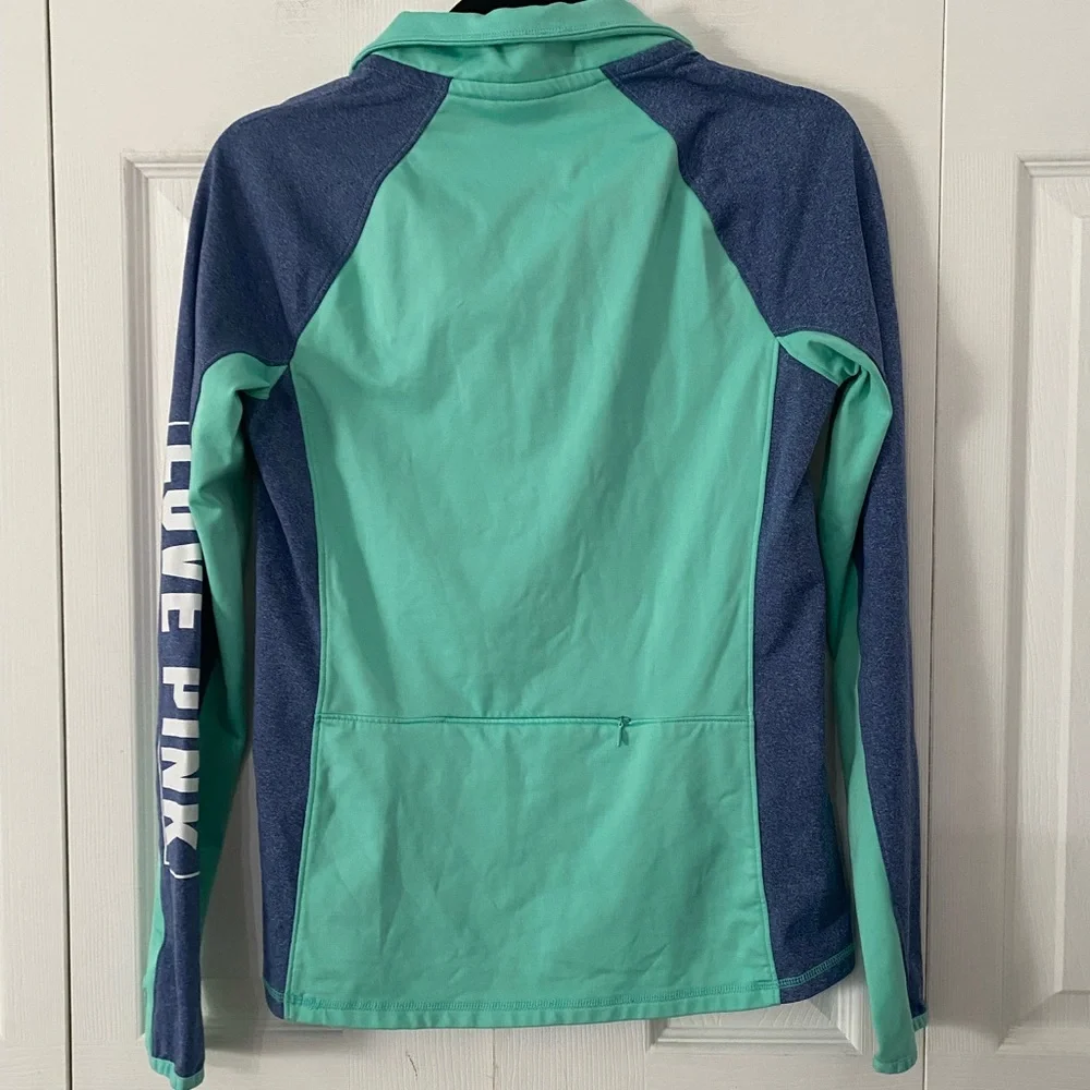 VICTORIA’S SECRET Love Pink Ultimate Green Pullover 1/2 Zip S